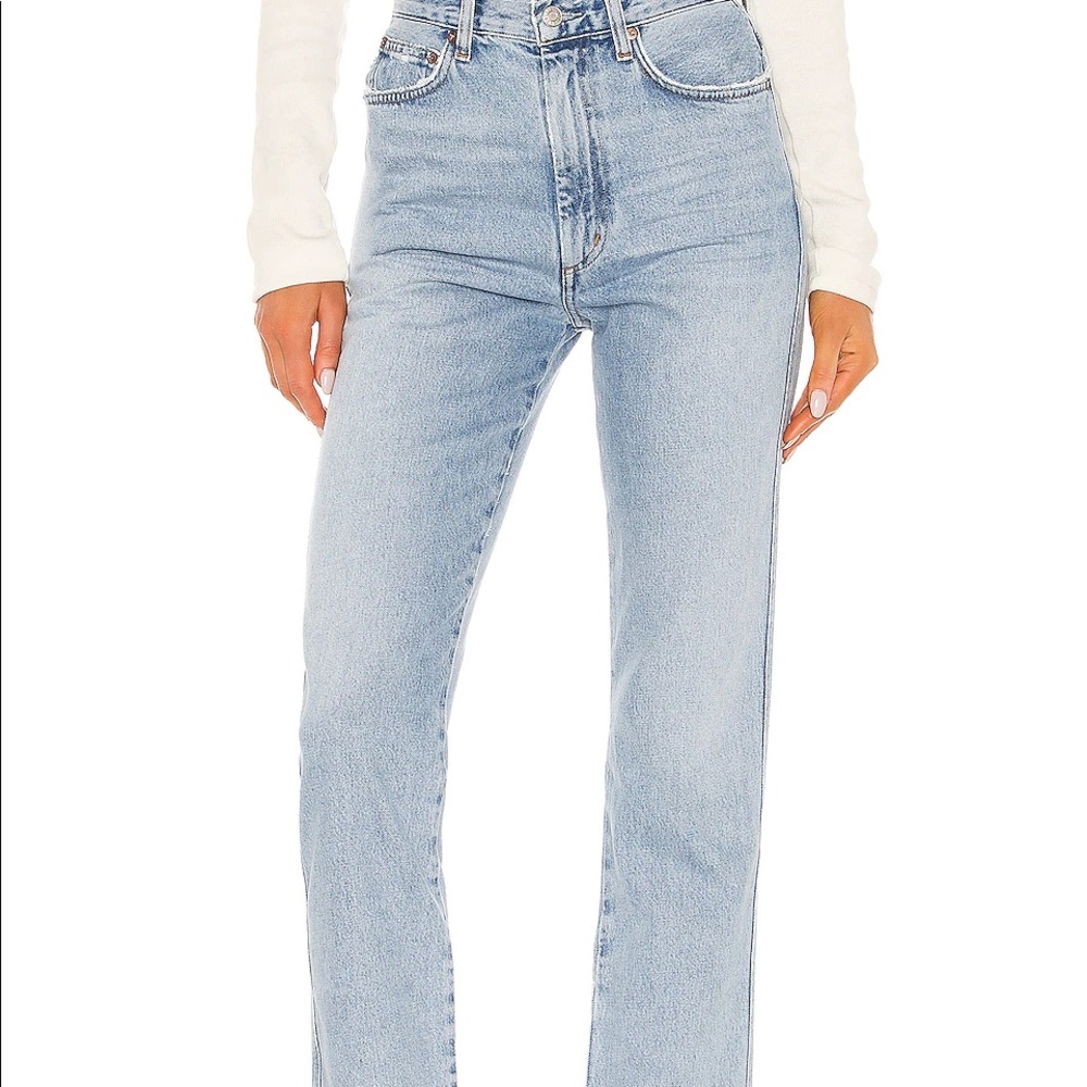 Agolde pinch waist high rise kick jeans